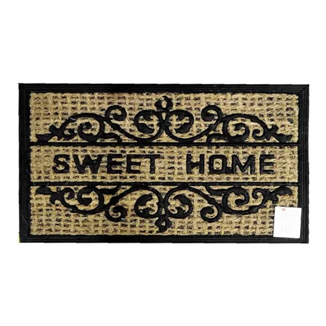 Alfombra Limpia Pies De Mimbre 60x40cm Sweet Home 1