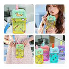 Botella Para Agua Kawaii Tipo Telefono + Stickers 300ml 7