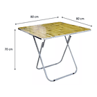 Mesa De Madera Cuadrada 80x80x70cm  2