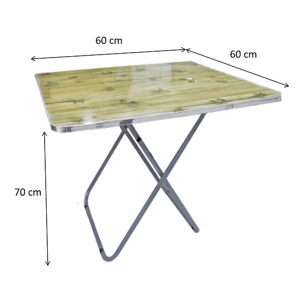 Mesa De Madera Cuadrada 60x60x70 Cm 2