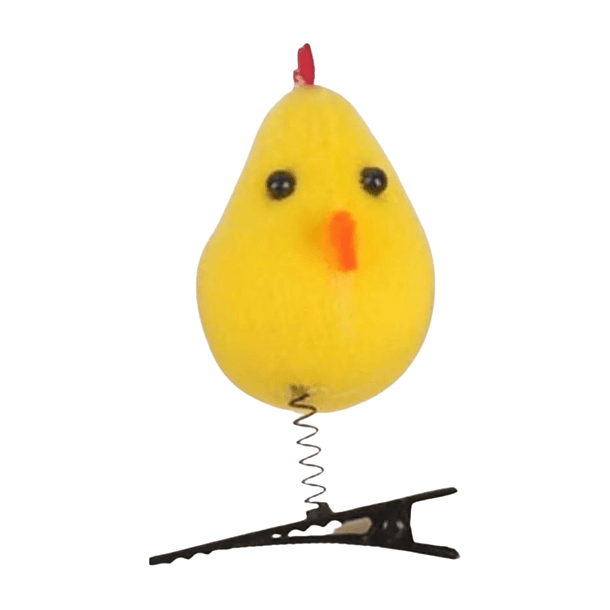 Par Horquilla Ganchito Pinza Pinche De Gallo Amarillo Kawaii 2