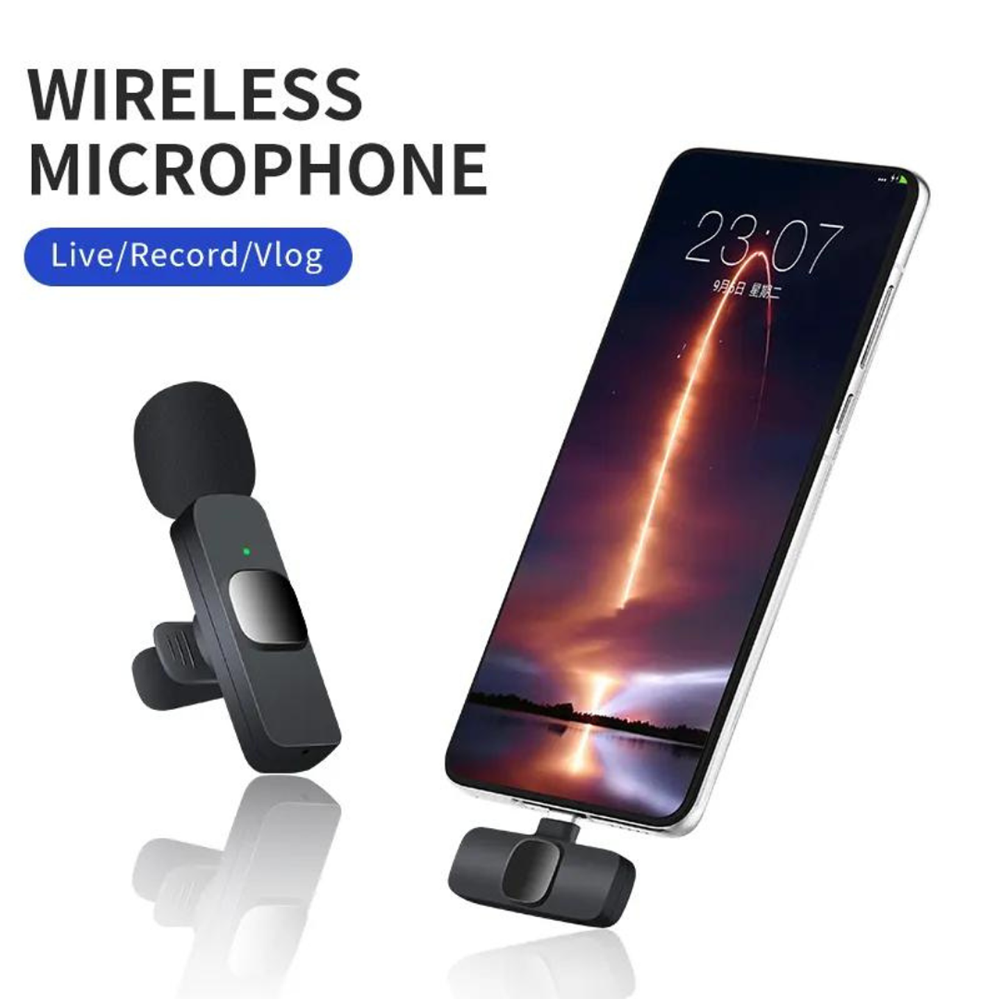 Mini Micrófono K8 De Solapa Inalámbrico Para Celular Tipo C 2