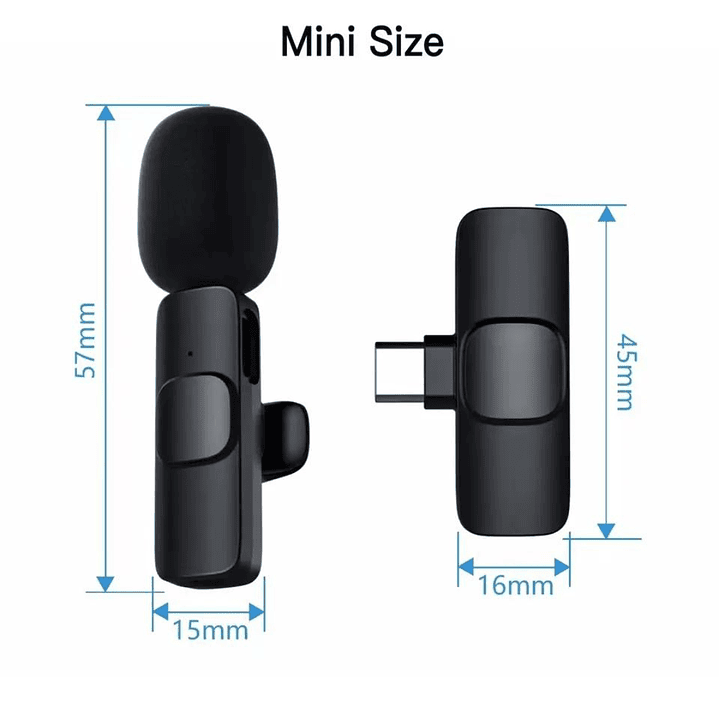 Mini Micrófono K8 De Solapa Inalámbrico Para Celular Tipo C 4