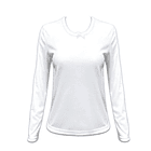 Camiseta Mujer Algodón Blanca Manga Larga  2