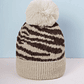 Gorro Beanie De Lana Doble Capa Para Adulto Diseño Cebra - Miniatura 5