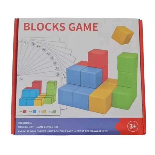 Juguete Didáctico Blocks Game Con 24 Cubos Y 96 Láminas 2