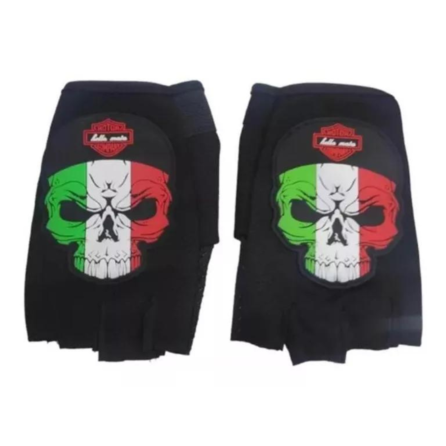 Guantes Tacticos Antideslizante Dedo Corto Outdoor Calavera 3