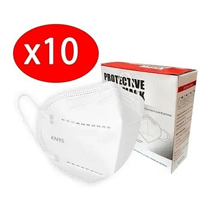 Pack 10 Unidades Mascarilla Kn95 Certificadas Ce Fda 5 Capas