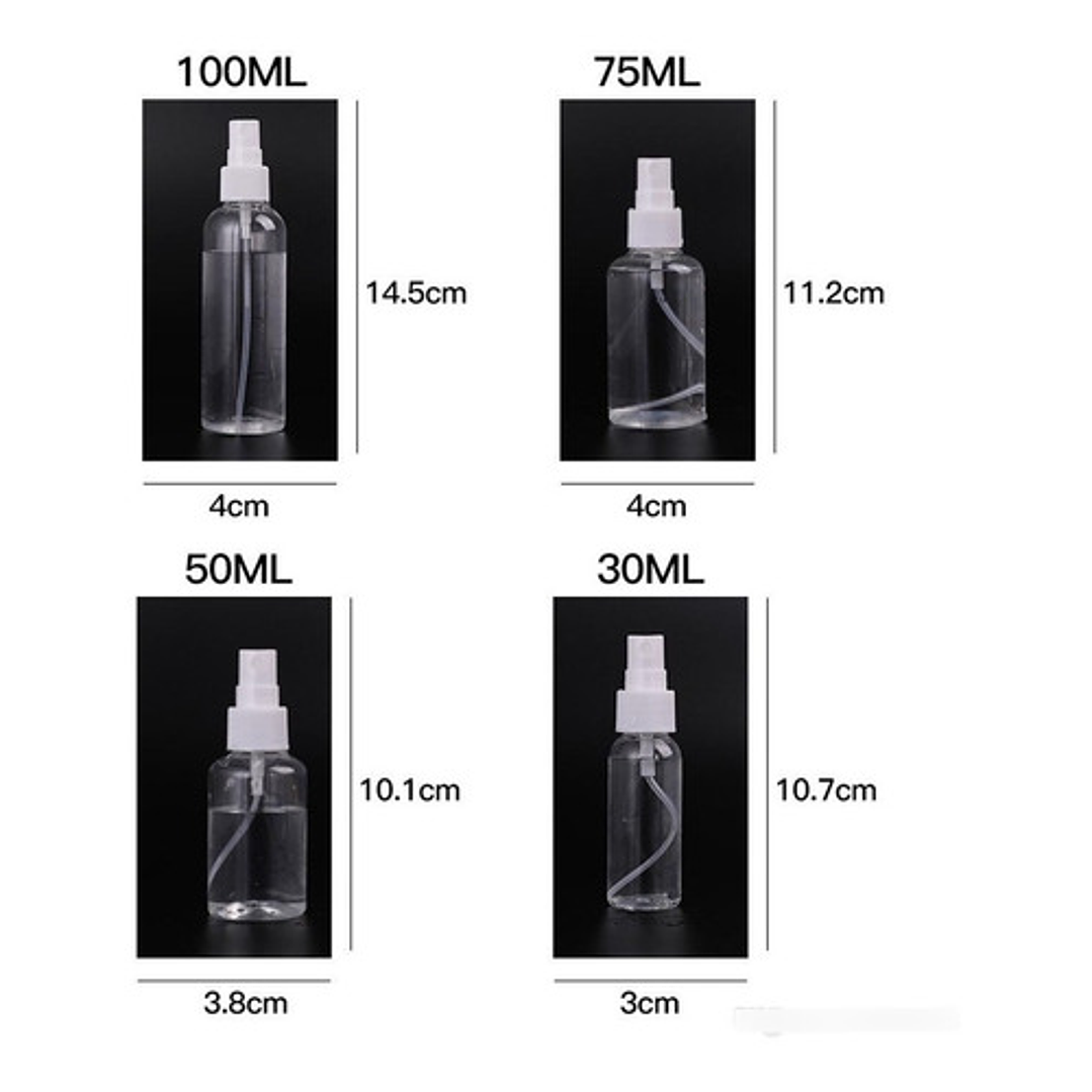 Botellas De Plástico Con Rociador 1 Oz Niebla Pulverizador 6