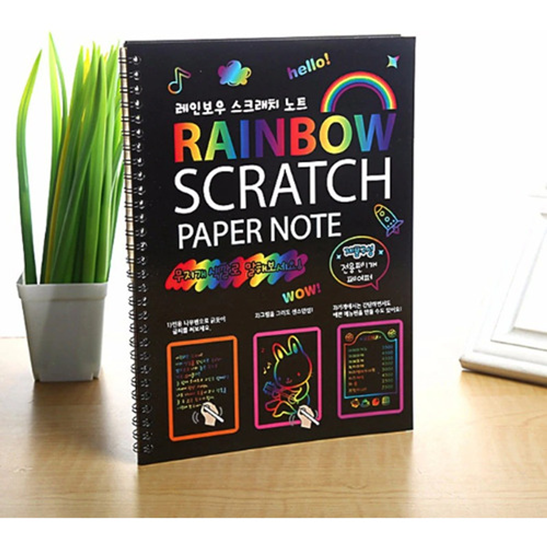  Libro Pintar Rainbow Scratch Art-arte Color Rascado 4