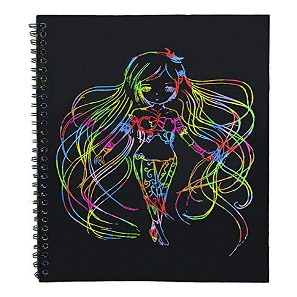  Libro Pintar Rainbow Scratch Art-arte Color Rascado Ekolmac 6