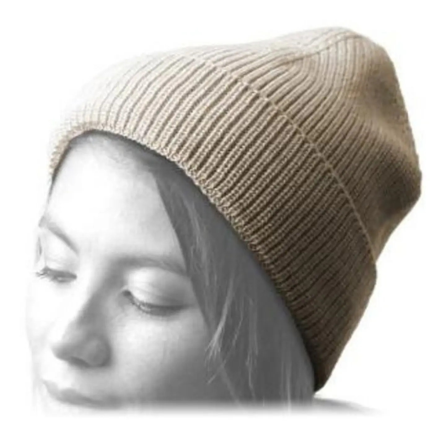 12 Pieza Gorro Beanie Tendencia Lana Adulto Con Doblez Beige 2