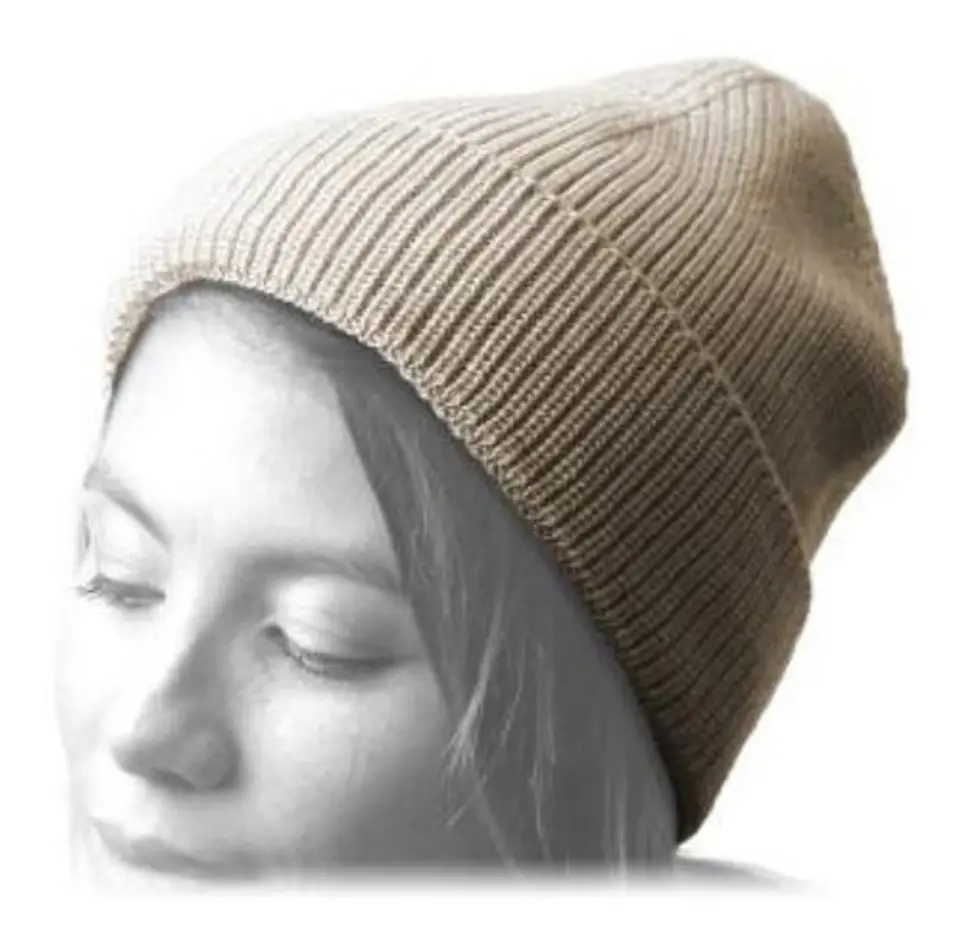12 Pieza Gorro Beanie Tendencia Lana Adulto Con Doblez Beige 2