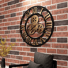 Reloj De Pared Números Romanos Espalda Abierta Elegante 4