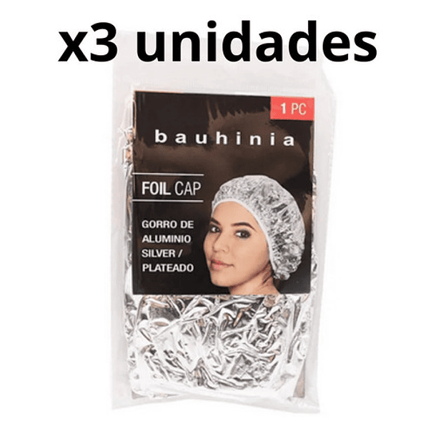 Gorro De Aluminio Para Tratamiento Plateado 3 Pcs Repuesto 4