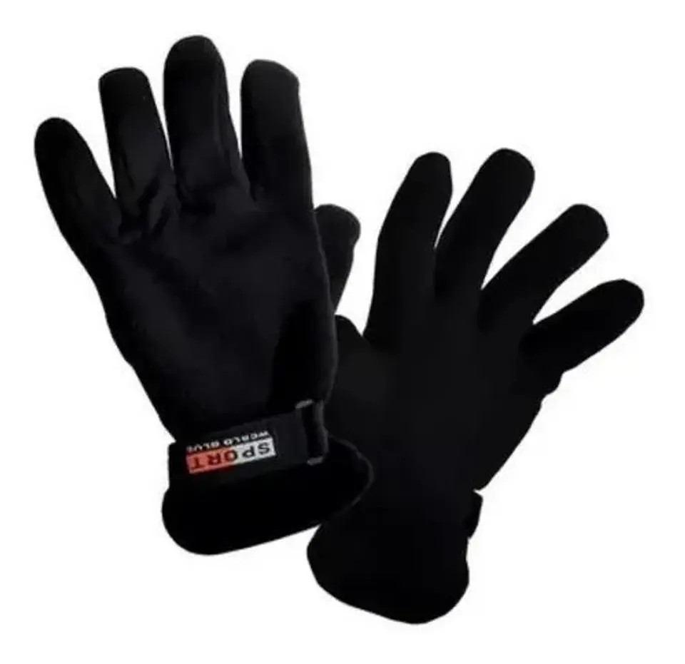 Guantes Forro Polar Ajustable Sport World Blue Estilo Polar 1