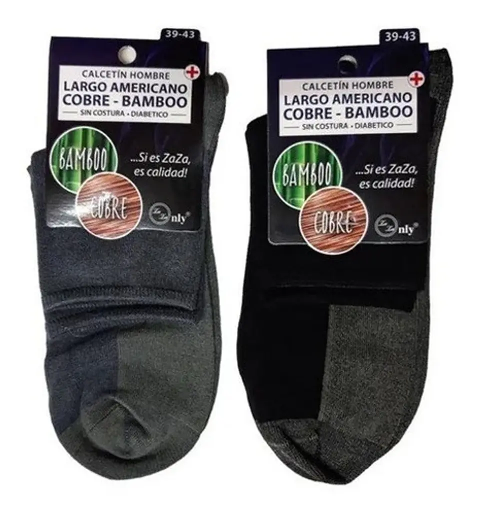 Calcetines Bambú+cobre  Antibacteriano Diabético Invierno 1