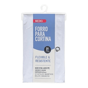 Forro Cortina Peva Texturizada Para Baño Resistente Flexible