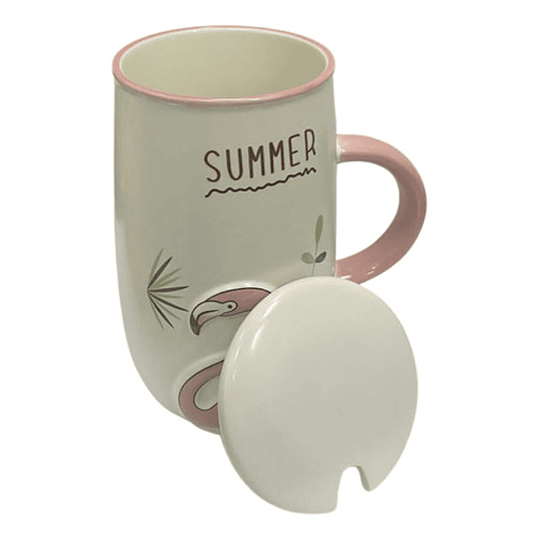 Taza Diseño Flamenco Elegance Rosa 500ml 2