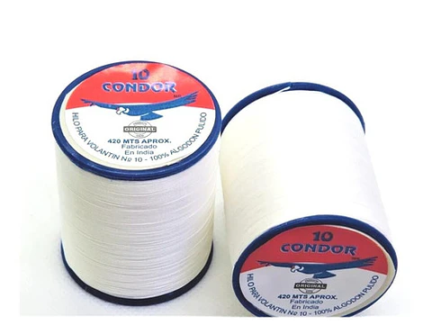 X6 Hilo Carrete Volantin Condor 420m N°10 Fiestas Patrias