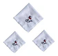 Pack 12 Pañuelos Blancos Bordados Para Baile Cueca Diseño Volantín - thumbnail 2