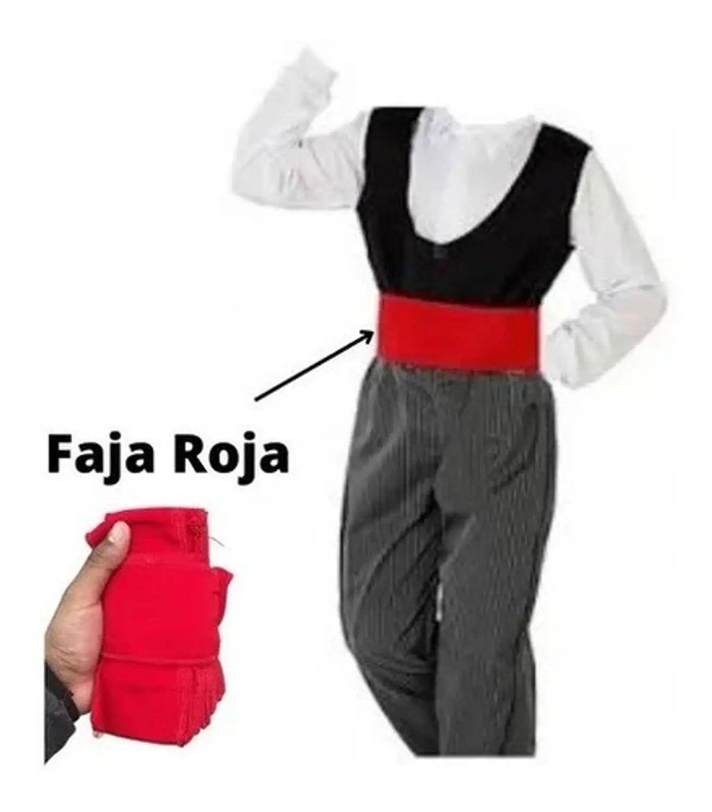 Fajas Nortino Lana Roja Para Bailes Típicos 1