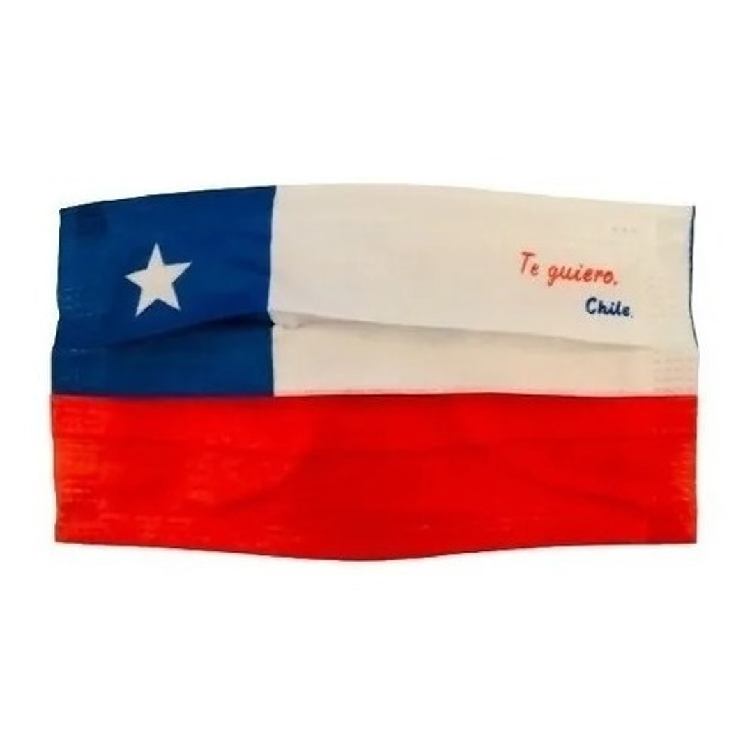 Mascarillas Bandera Chile Edicion Limitada Pack 20 Unidades  1