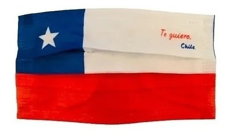 Mascarillas Bandera Chile Edicion Limitada Pack 20 Unidades 