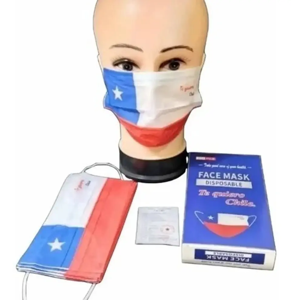 Mascarillas Bandera Chile Edicion Limitada Pack 20 Unidades  3