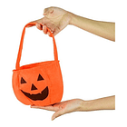 Bolsa Almacenamiento Halloween Cordón De Tela Calabaza 4