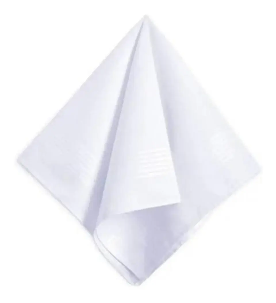 Pañuelos Algodón Blancos 100% Cuadrados X unidad Cueca Chile  1