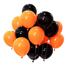  Globos Para Halloween Unicolor X 50 Pack Naranja/ Negro 3