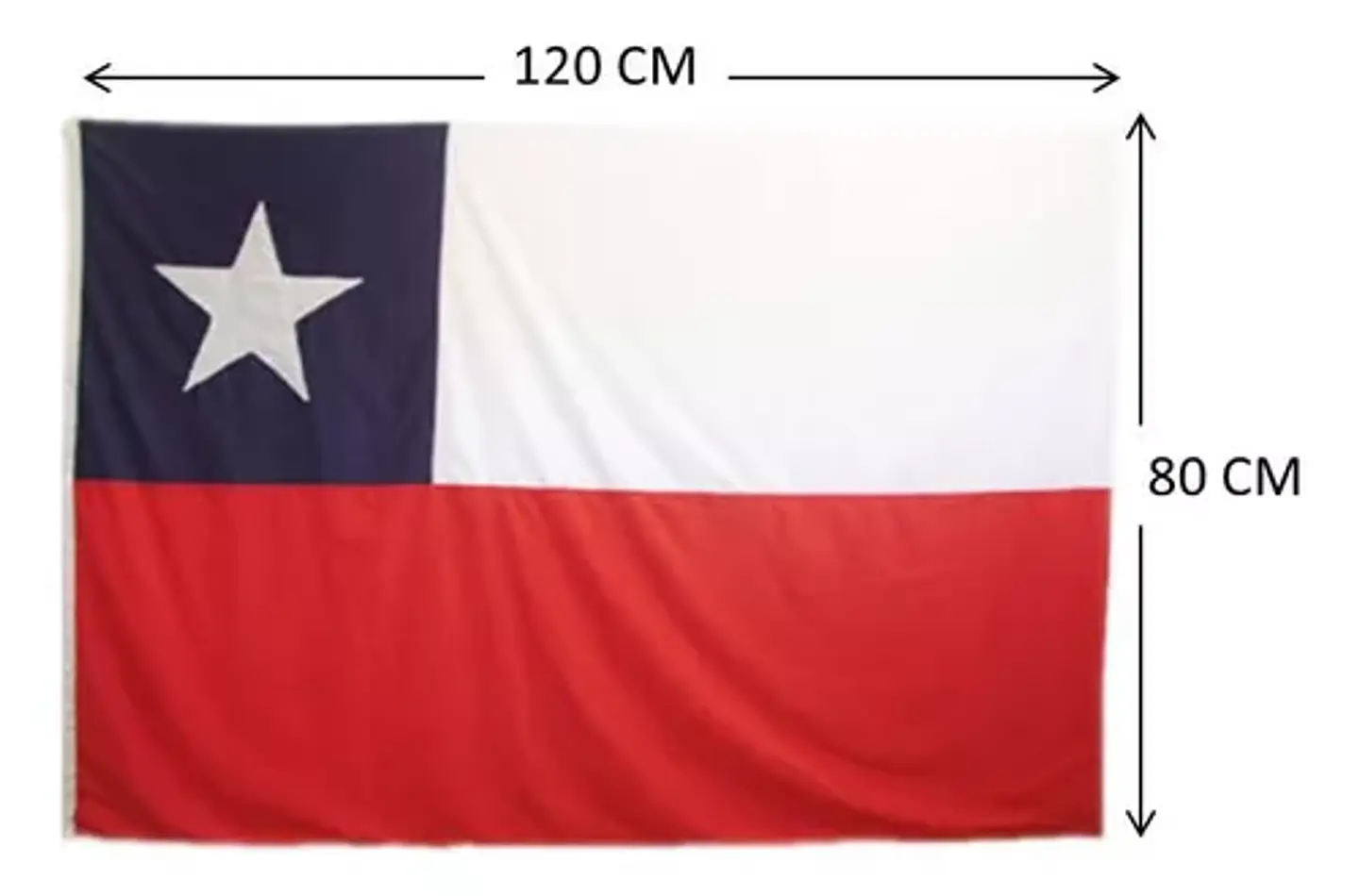 Bandera Chile 80 X 120 Cm Fiestas Patrias 2