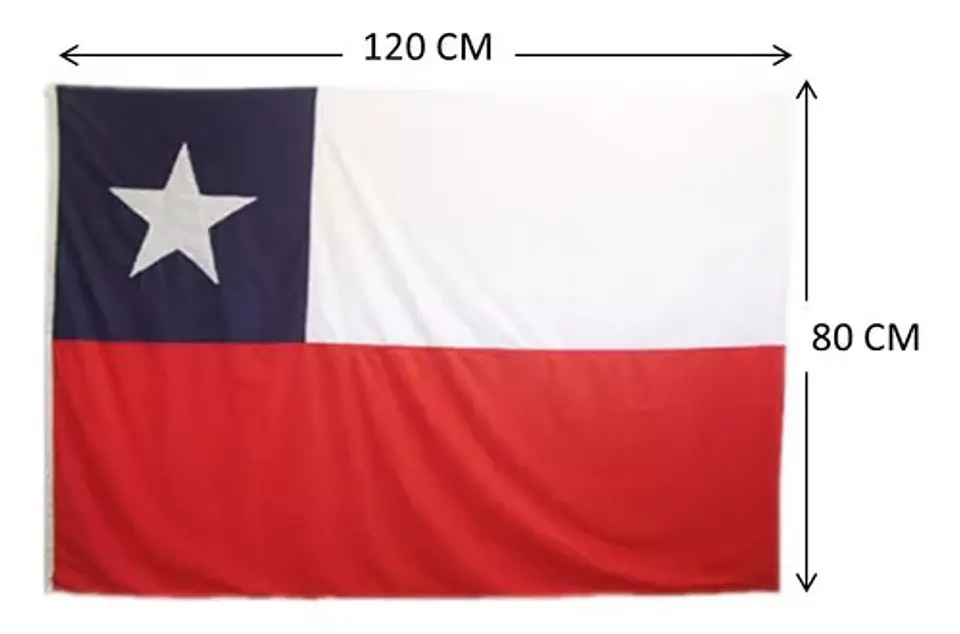 Bandera Chile 80 X 120 Cm Fiestas Patrias 2