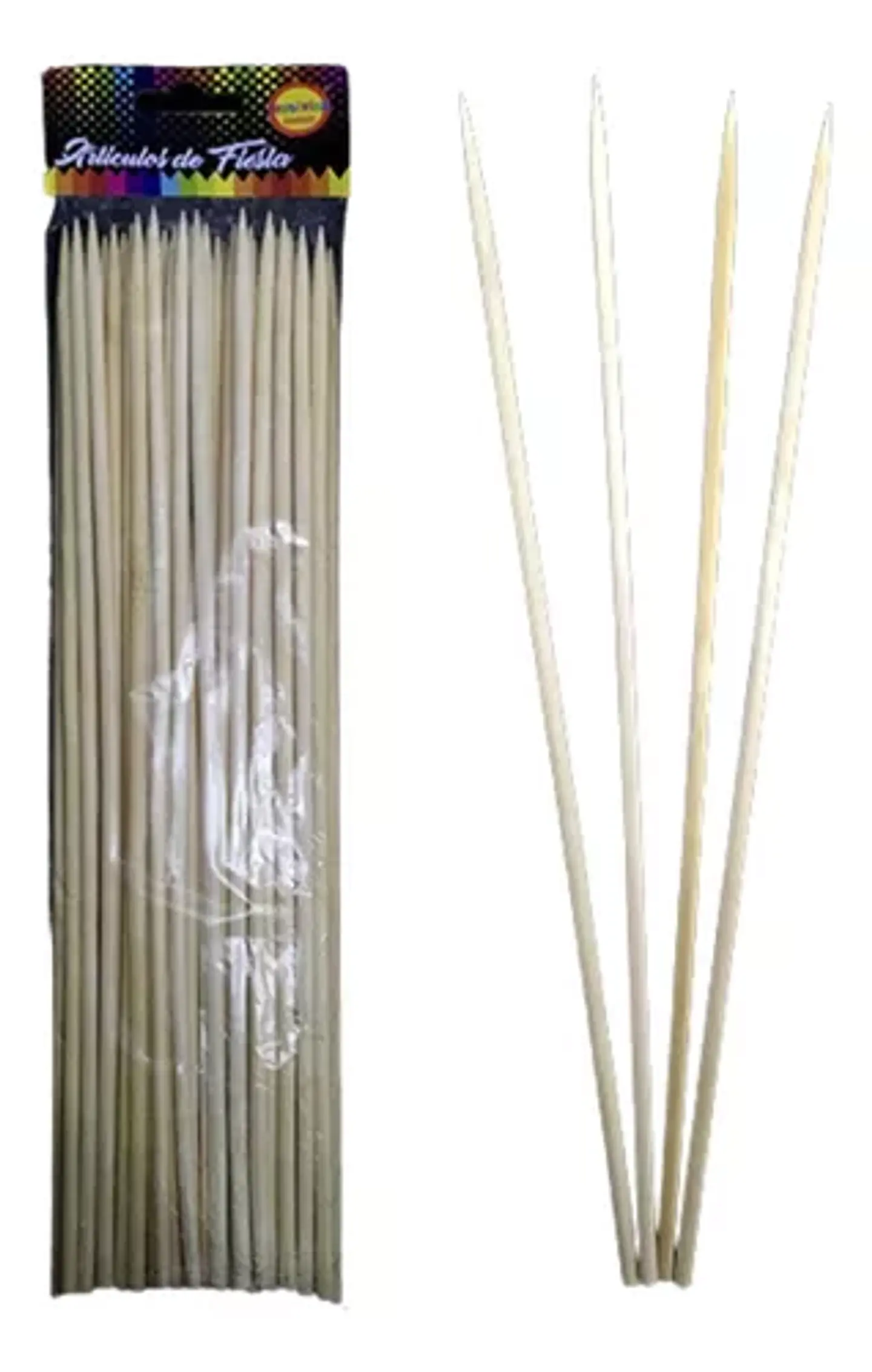 Palos Anticuchos Gruesos 35cm Brochetas Pinchos Papa Tornado 2