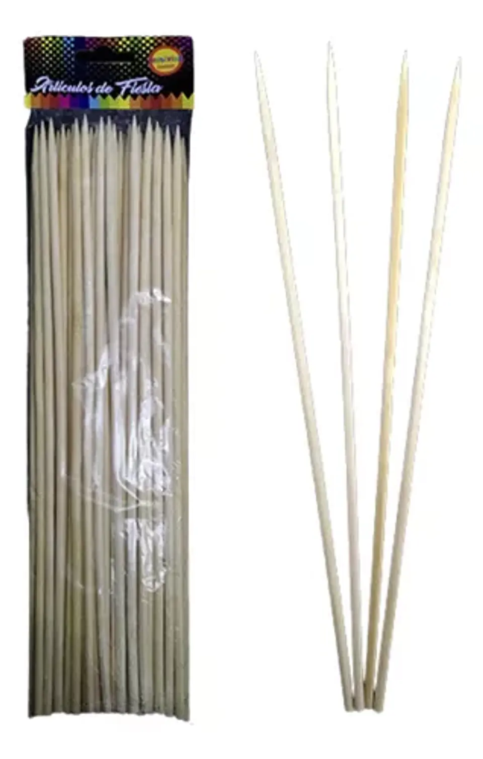 Palos Anticuchos Gruesos 35cm Brochetas Pinchos Papa Tornado 2