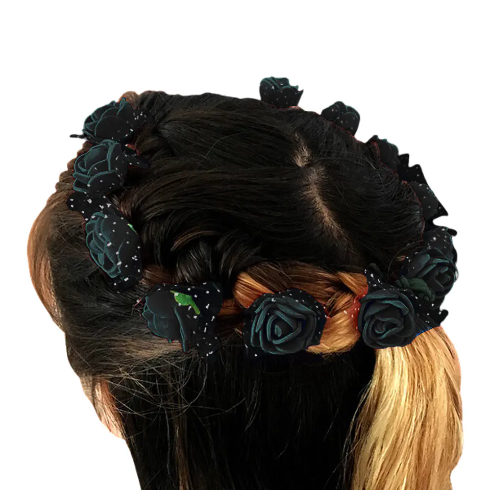 Cintillo De Flores Besito Goma Eva Diseño Corona Colores Mix 2