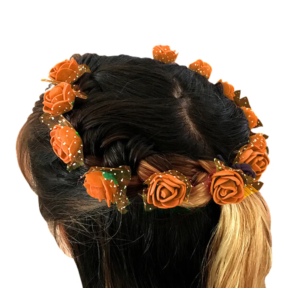 Cintillo De Flores Besito Goma Eva Diseño Corona Colores Mix 3
