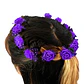 Cintillo De Flores Besito Goma Eva Diseño Corona Colores Mix - Miniatura 4