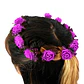 Cintillo De Flores Besito Goma Eva Diseño Corona Colores Mix - Miniatura 5