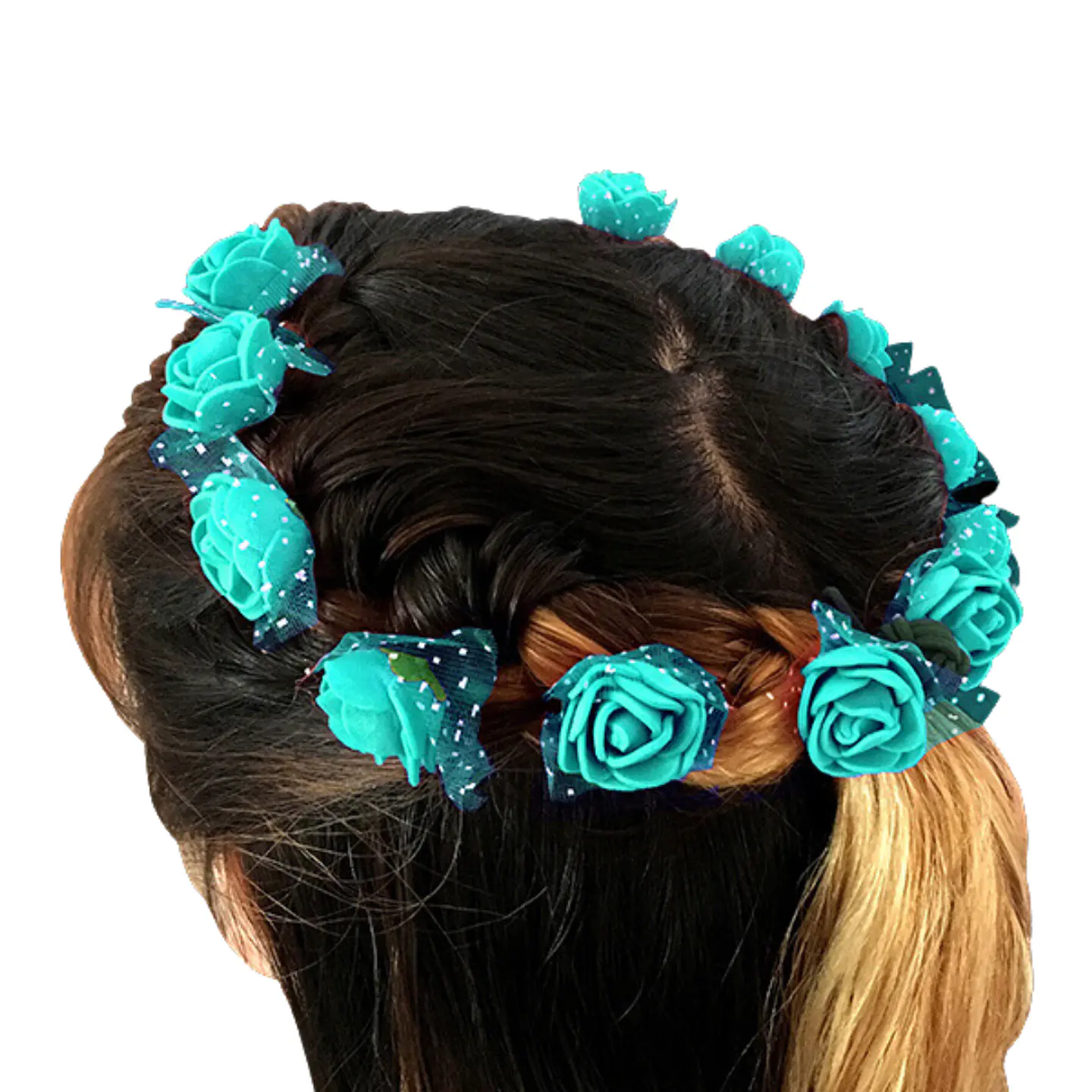 Cintillo De Flores Besito Goma Eva Diseño Corona Colores Mix 7
