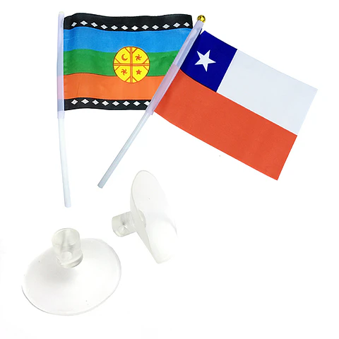 Bandera Chupete Chile/mapuche 10x15 Cm X12 Uni