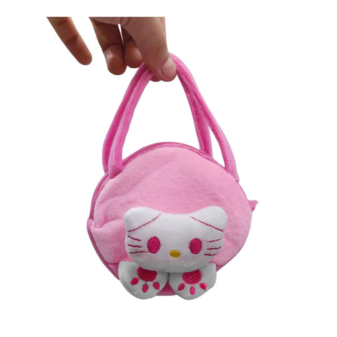 Cartera De Peluche Para Niñas Beautiful Cat X12 Uni  1