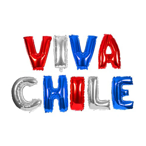 Globo Metalico 16' Viva Chile X1 Uni Fiestas Patrias