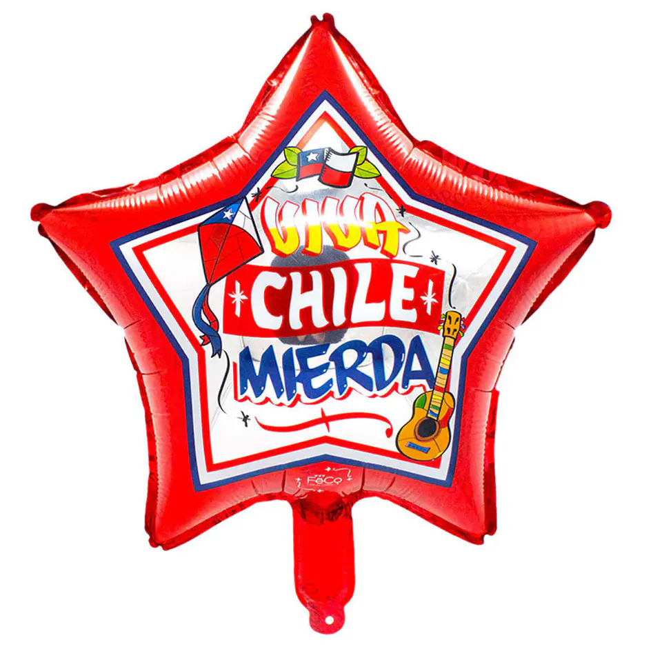 Globo Metalico Estrella Guachaca X50 Uni Fiestas Patrias 2
