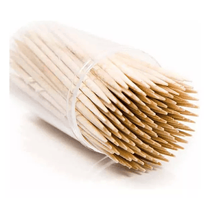 Frasco 90 Mondadientes Pinchos Madera Palillos Bambu