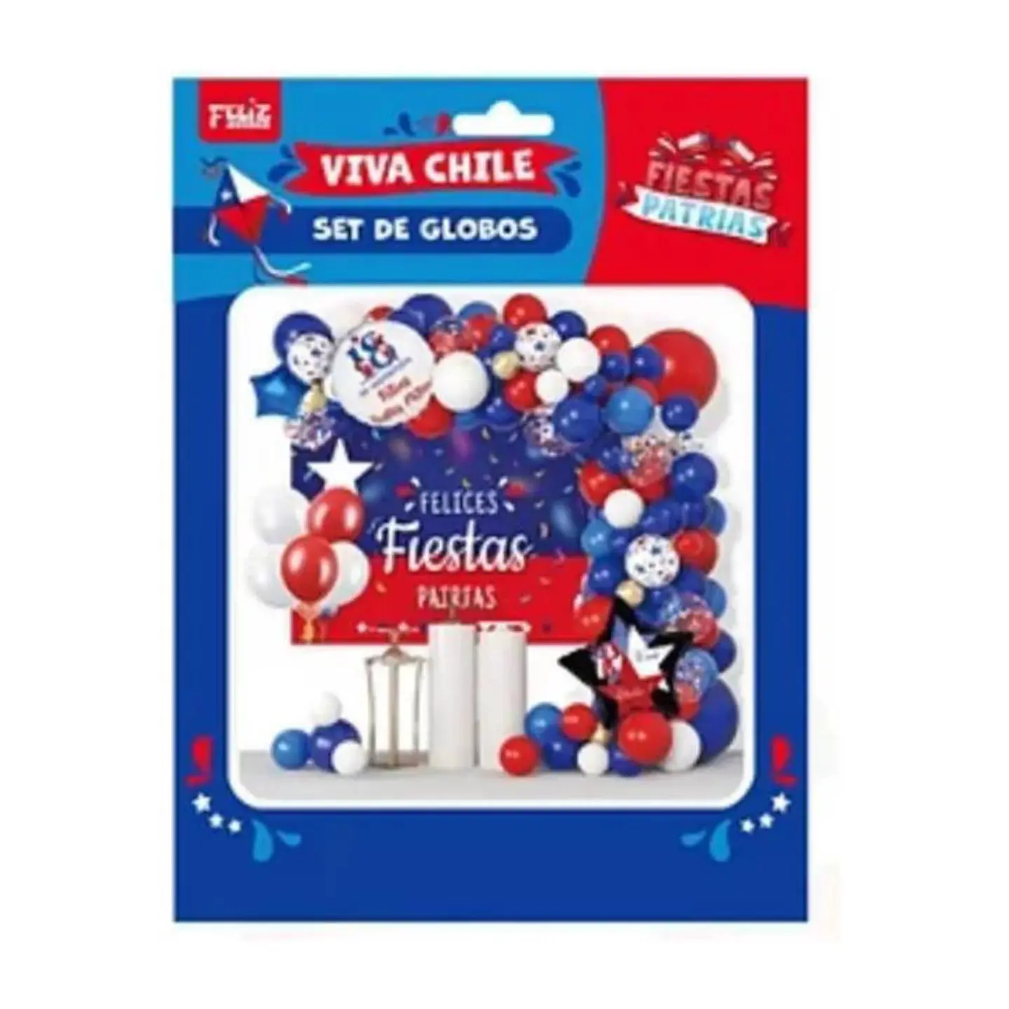 Set De Globos Felices Fiesta Patria Decoración Viva Chile 2