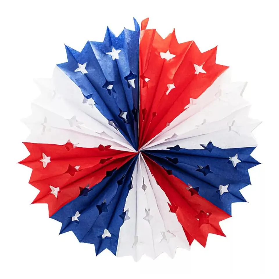 Guirnalda Tricolor Papel Fiestas Patrias Redondo Estrellas 1