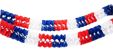 Guirnalda Tricolor Chile Fiestas Patrias 2mts Redonda
