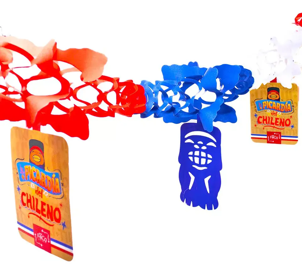 Guirnalda Guachaca Chile Fiestas Patrias 2mts X 1 Unidad 2